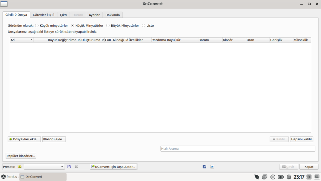 We are running the XNConvert application.