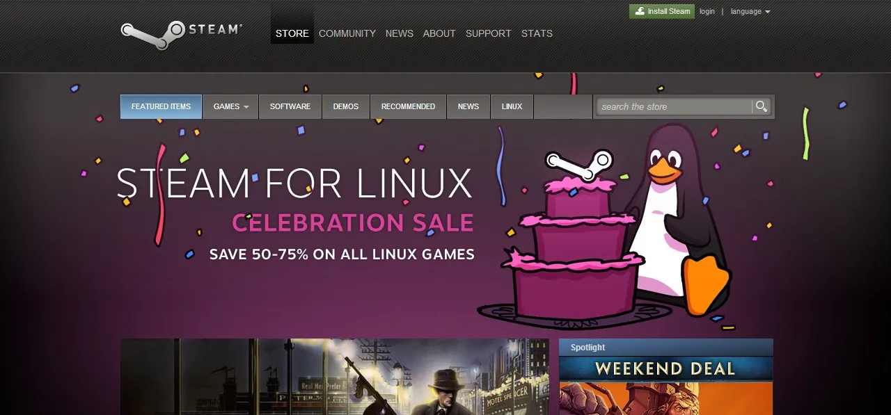 El 1000% de los 75 mejores juegos en Steam ahora se ejecutan en Linux