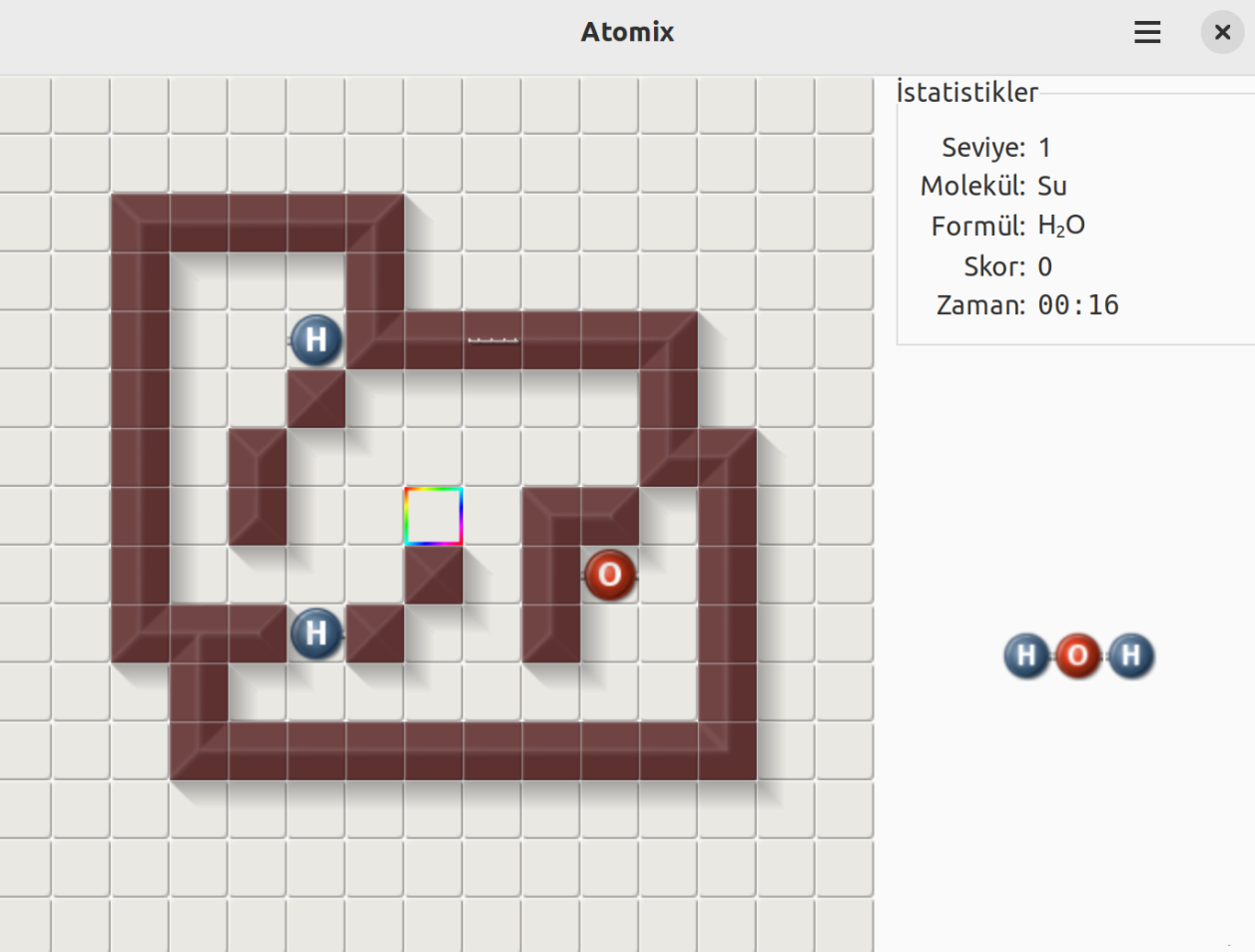 Atomix uygulaması ekran görüntüsü
