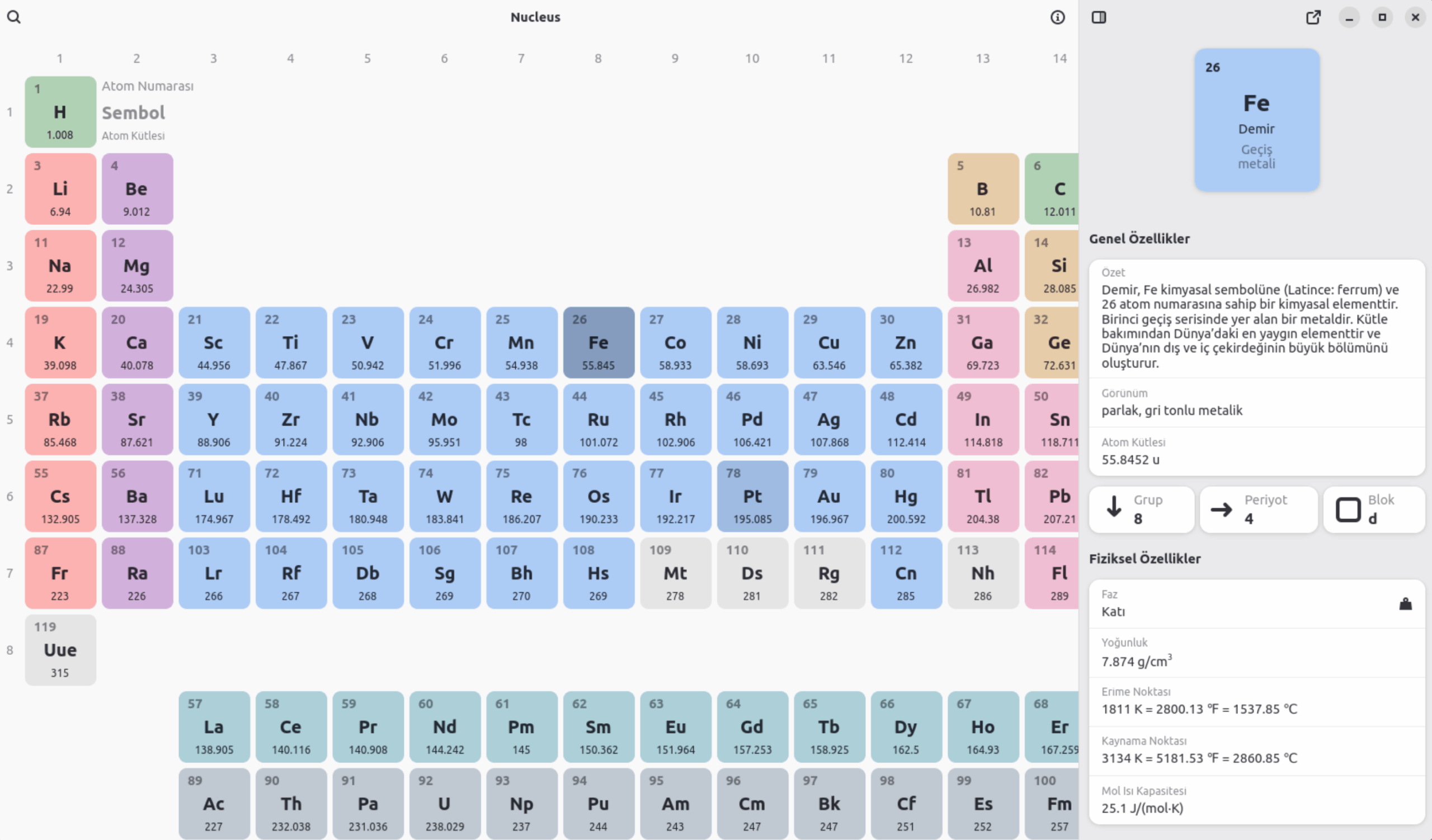 Nucleus uygulaması ekran görüntüsü