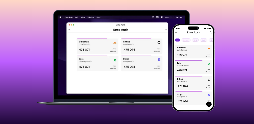 Ente Auth Masaüstü ve Mobil Uygulama.
