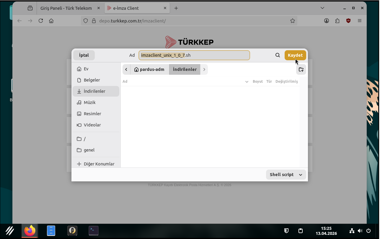 turkkep imza client download