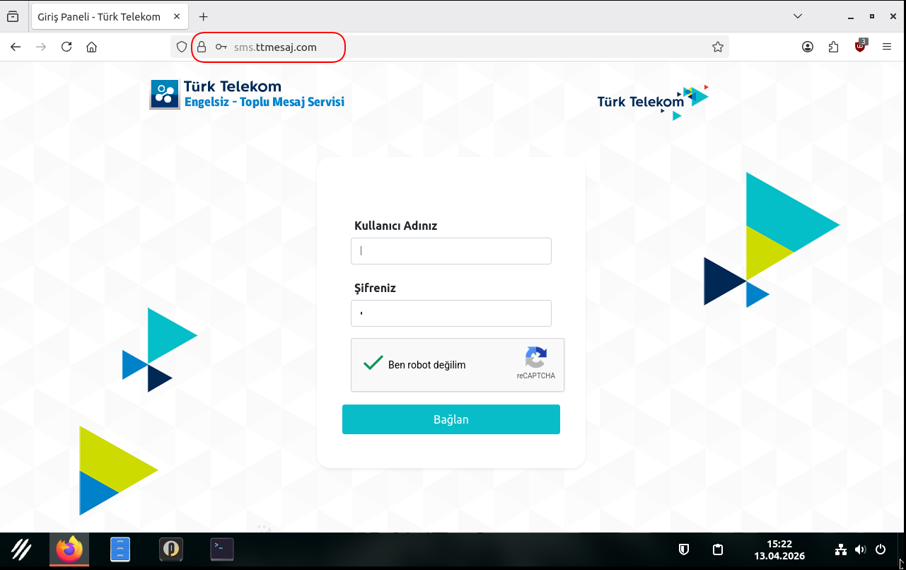 ttmesaj login 1